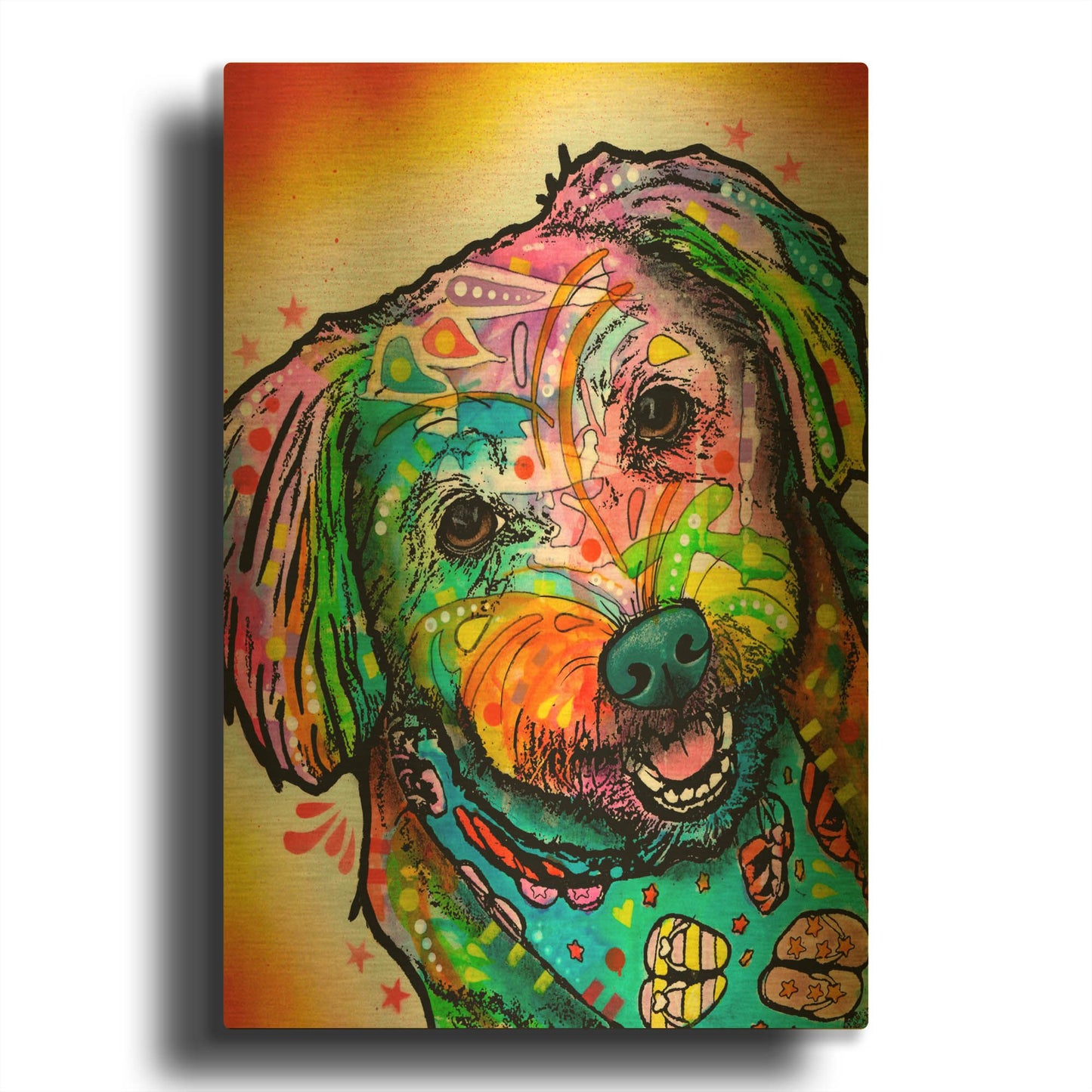 'Daisy' By Dean Russo Gold Metal Wall Art