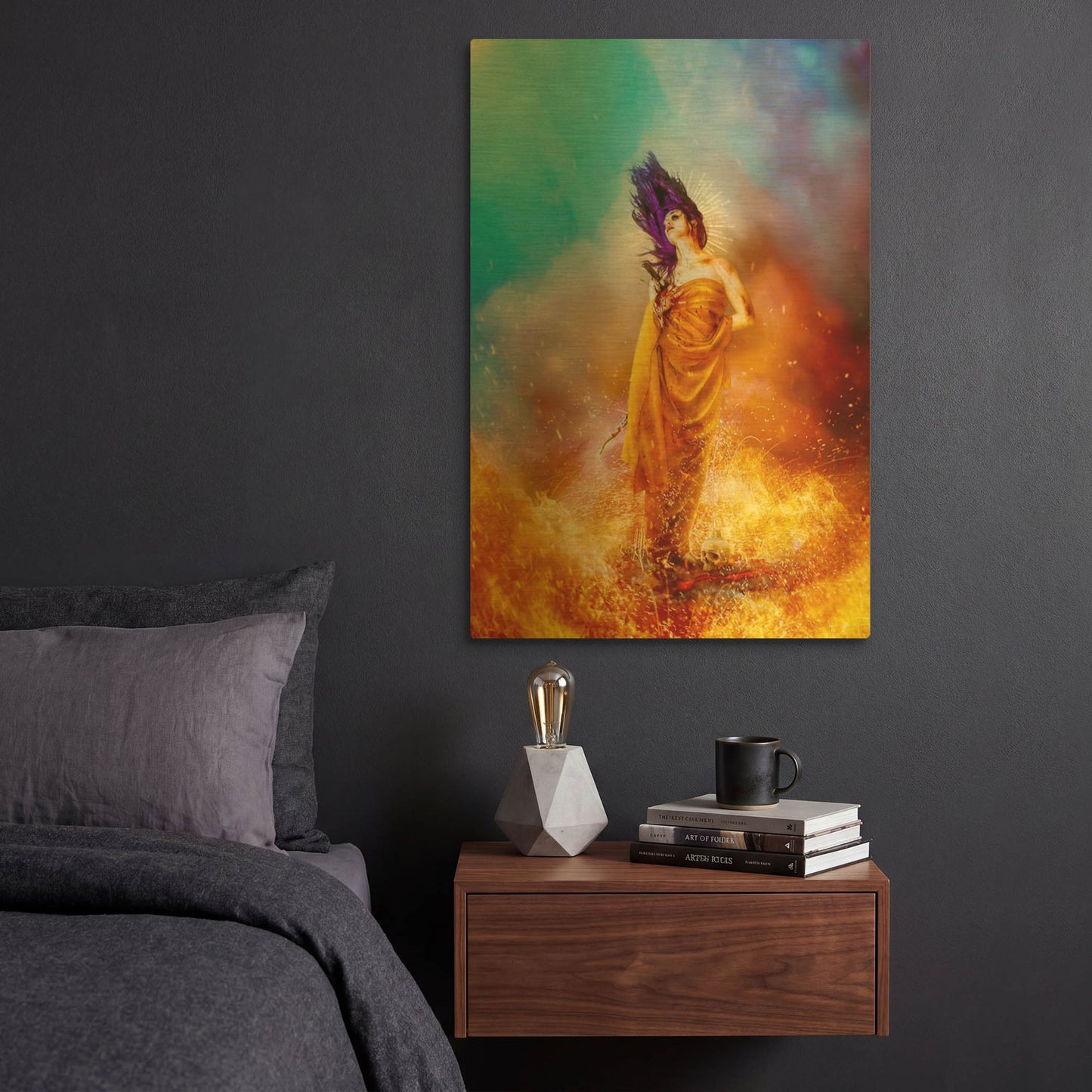 'Plus Ultra' By Mario Sanchez Nevado Gold Metal Wall Art