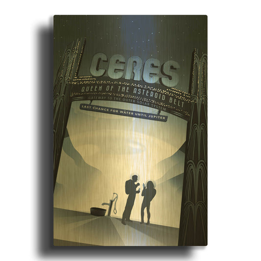 'Ceres' By NASA Posters Gold Metal Wall Art