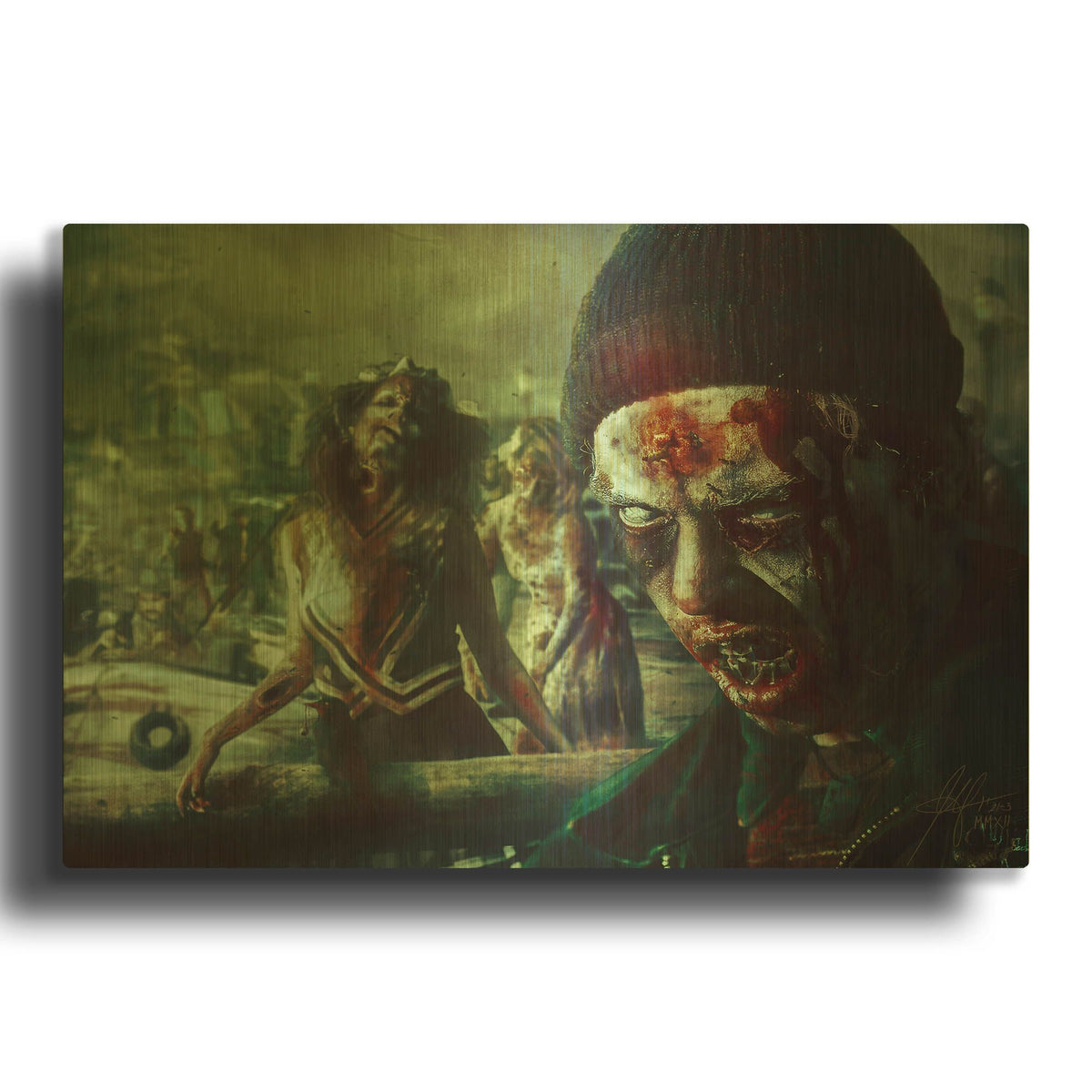 'Prom Night' By Mario Sanchez Nevado Gold Metal Wall Art