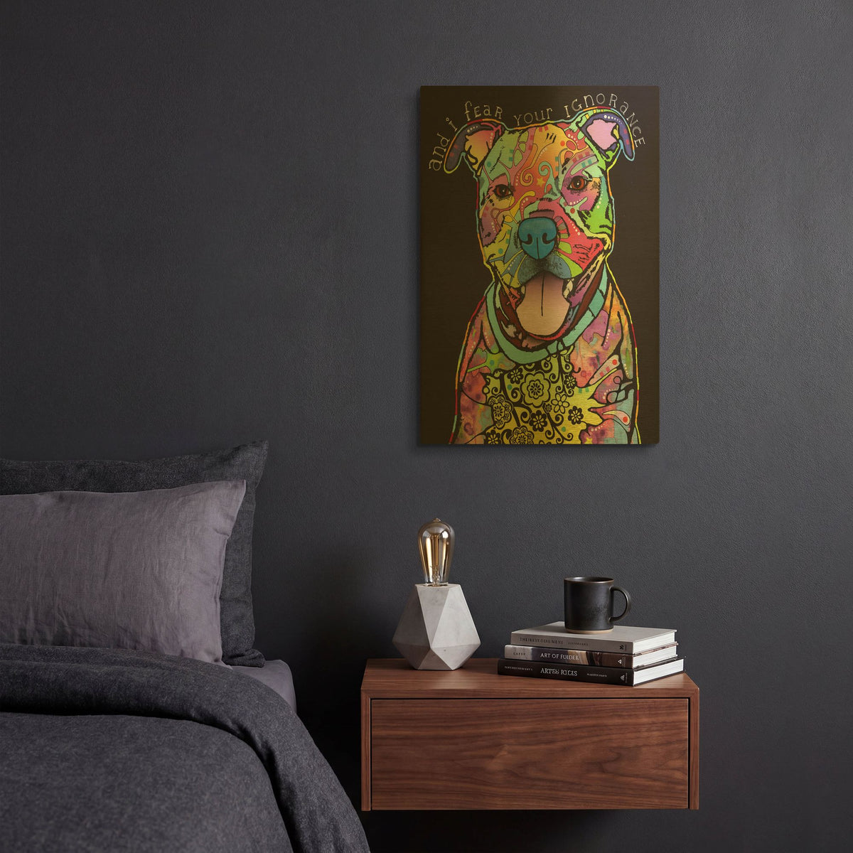 'I Fear' By Dean Russo Gold Metal Wall Art