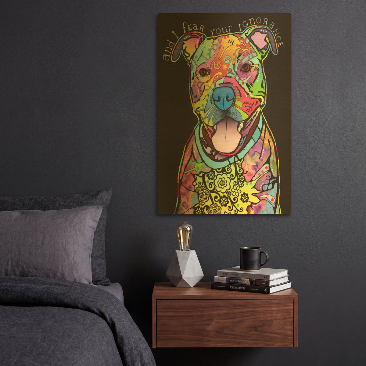 'I Fear' By Dean Russo Gold Metal Wall Art