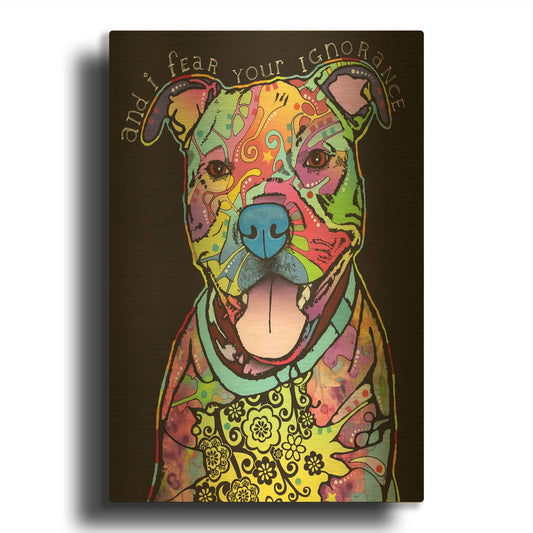 'I Fear' By Dean Russo Gold Metal Wall Art