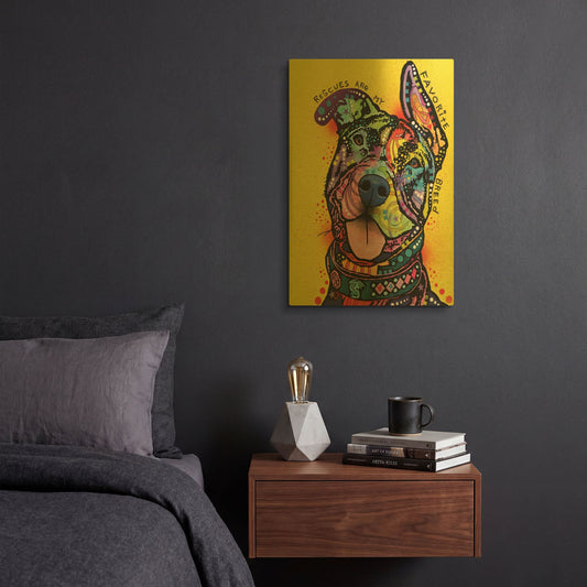 'My Favorite Breed' By Dean Russo Gold Metal Wall Art