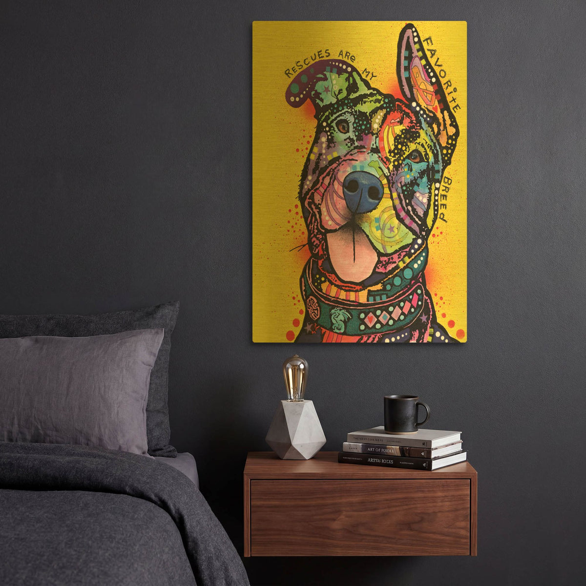 'My Favorite Breed' By Dean Russo Gold Metal Wall Art