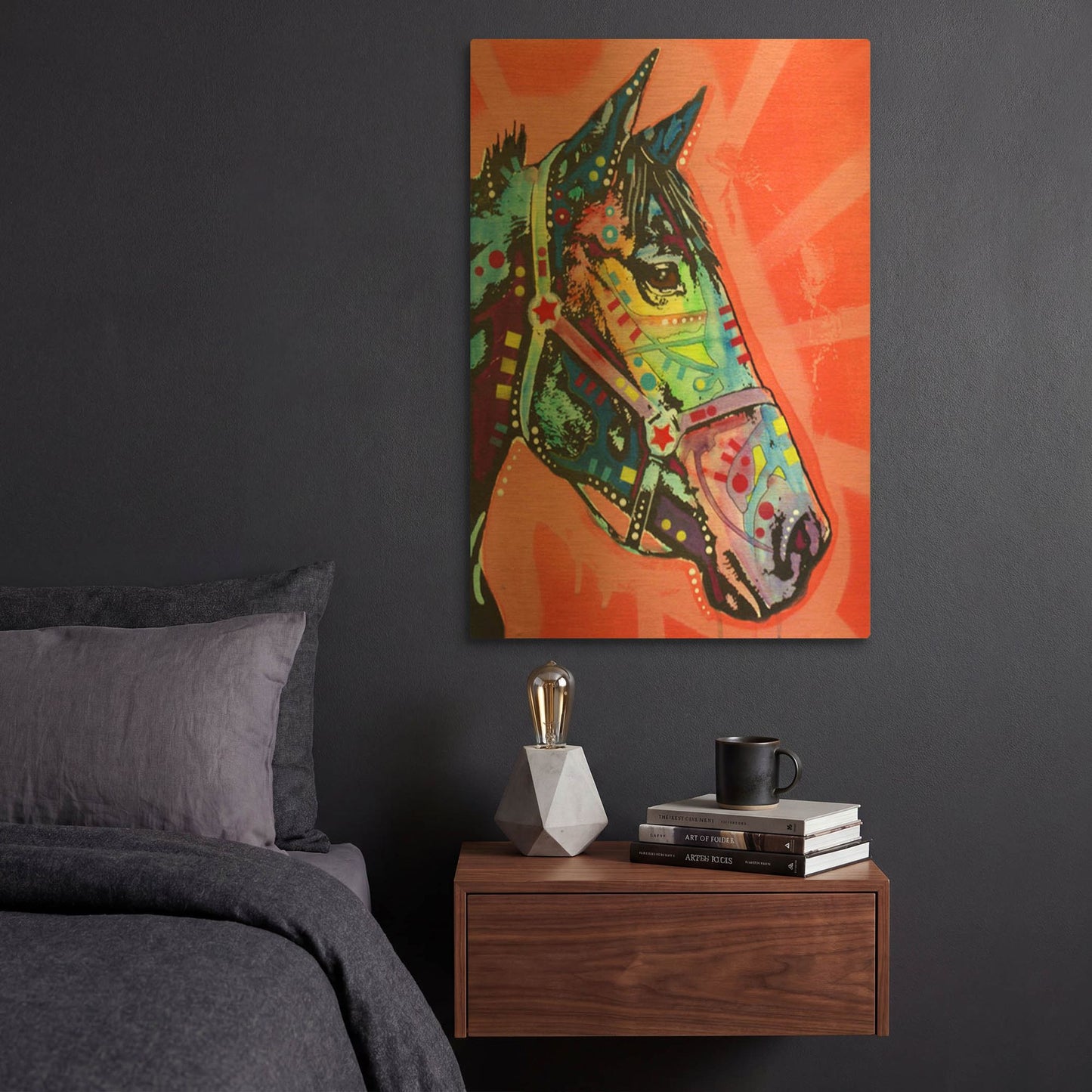 'Wc Horse 3' By Dean Russo Gold Metal Wall Art