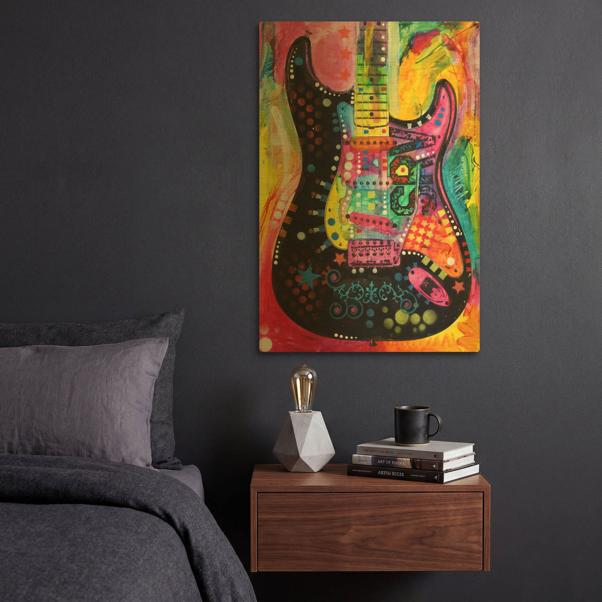 'Lenny Strat' By Dean Russo Gold Metal Wall Art
