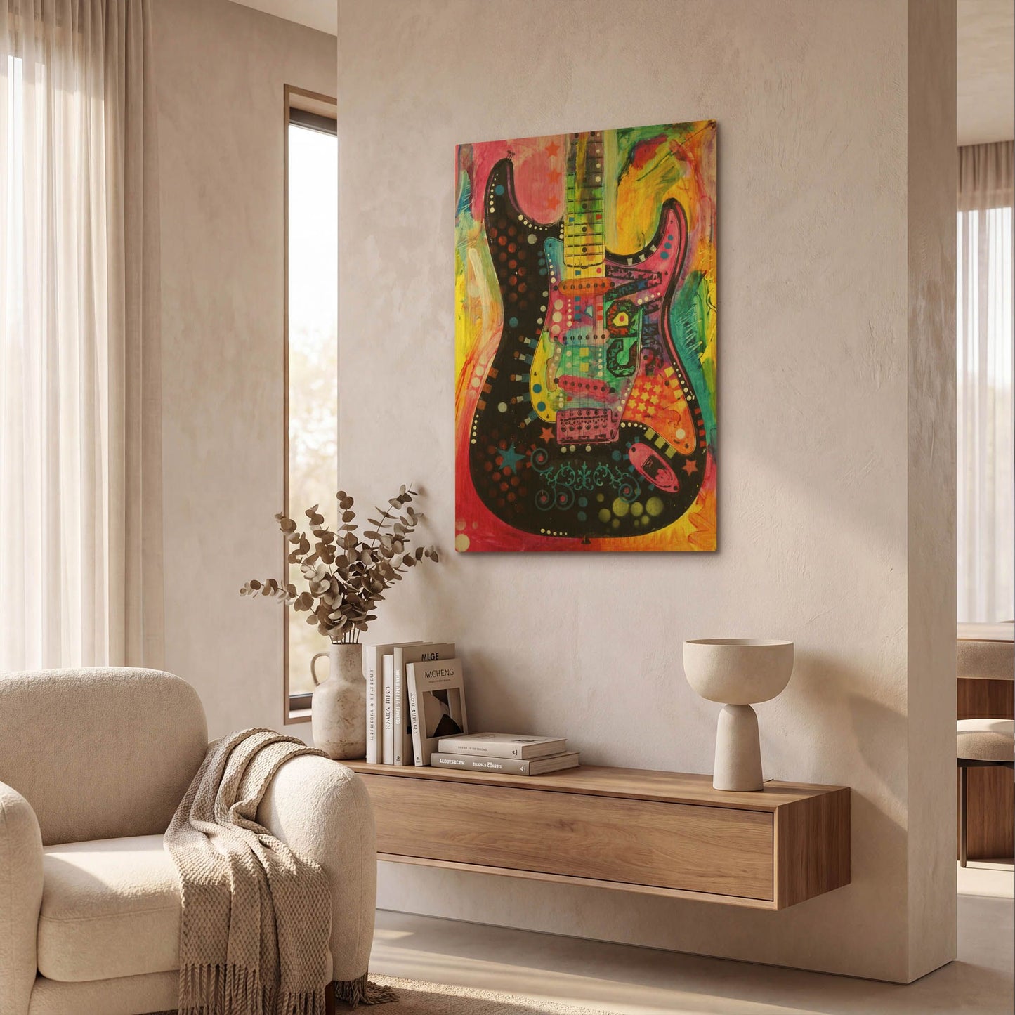 'Lenny Strat' By Dean Russo Gold Metal Wall Art
