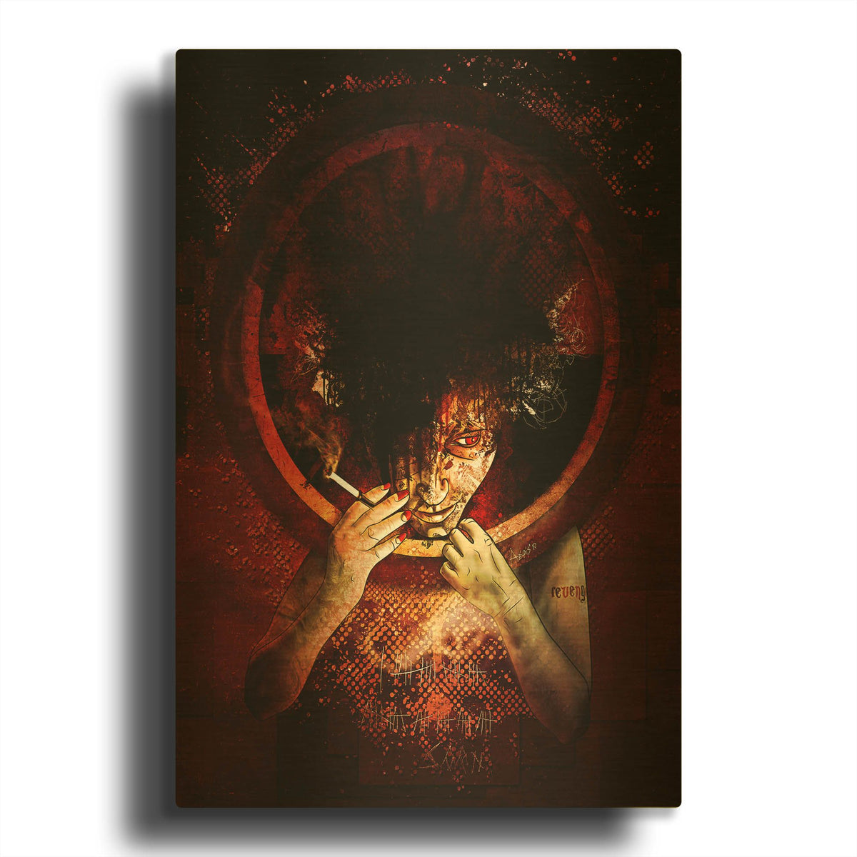 'Revenge' By Mario Sanchez Nevado Gold Metal Wall Art