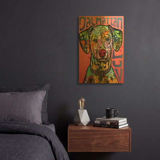 'Dalmatian Luv' By Dean Russo Gold Metal Wall Art