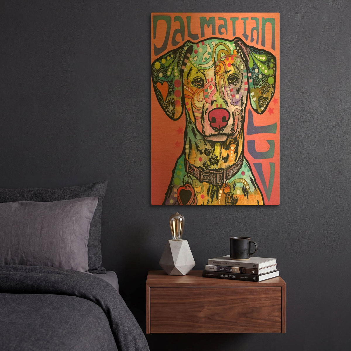 'Dalmatian Luv' By Dean Russo Gold Metal Wall Art