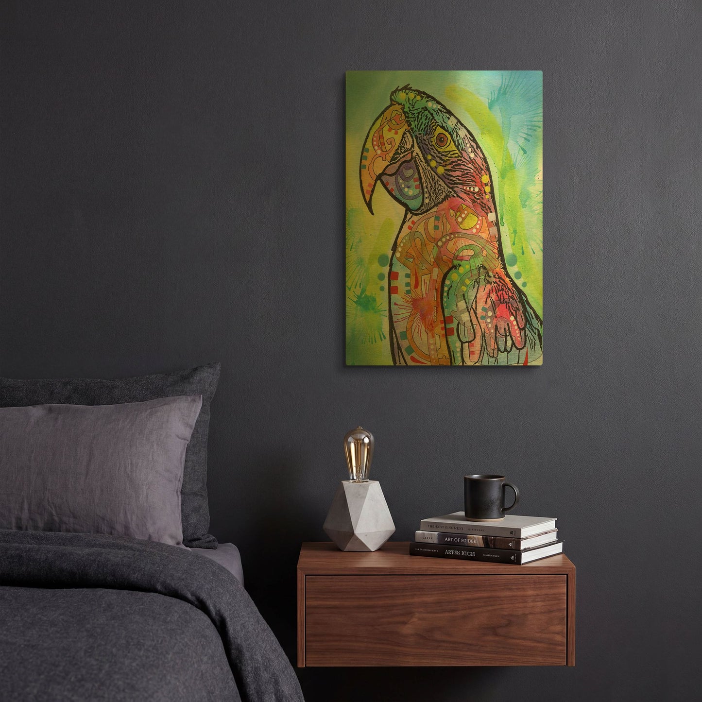 'Macaw' By Dean Russo Gold Metal Wall Art