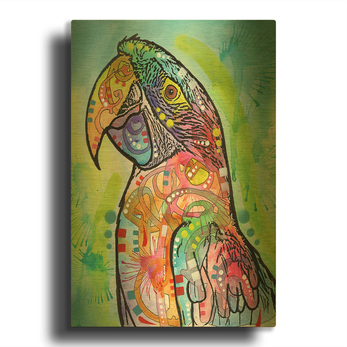 'Macaw' By Dean Russo Gold Metal Wall Art