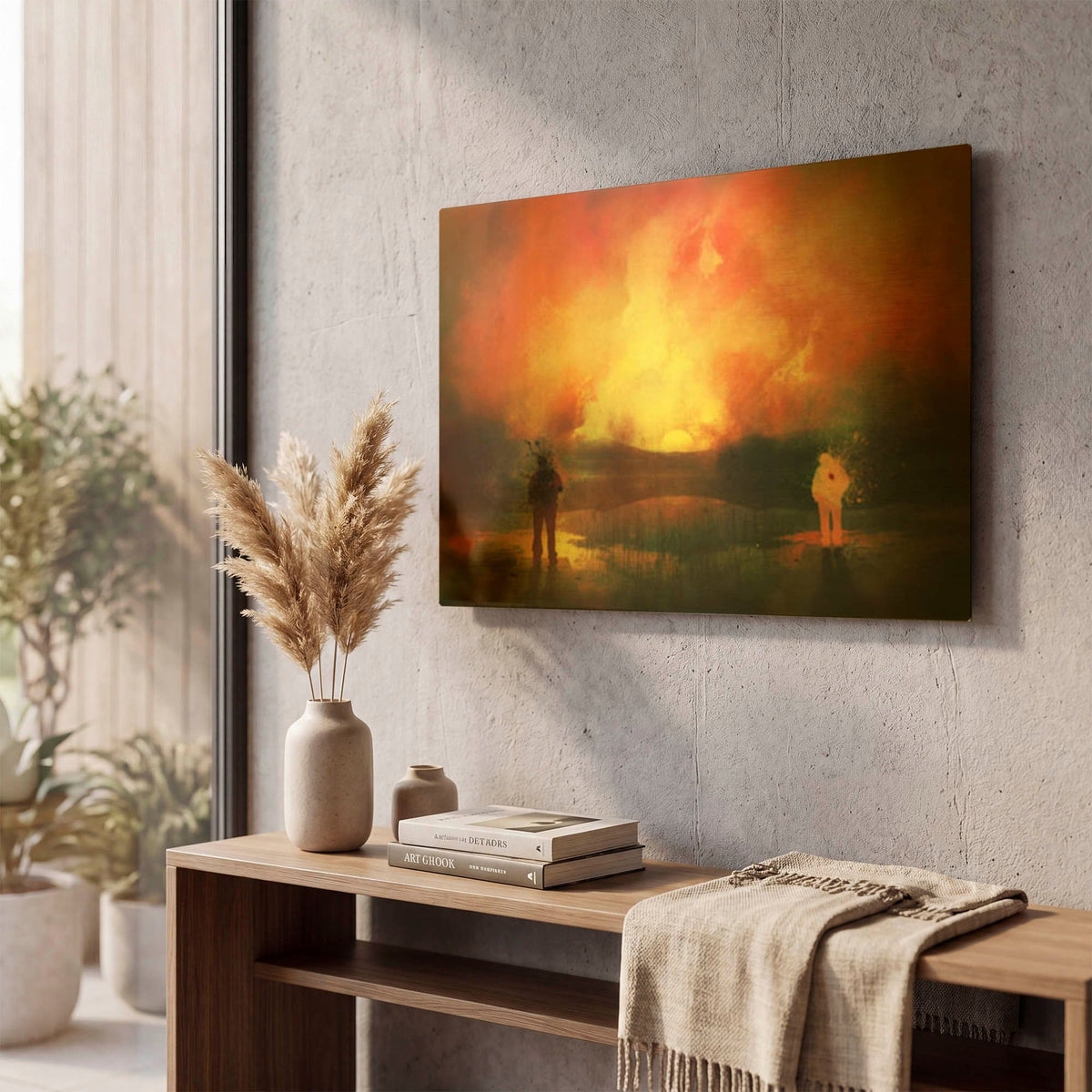 'Roads' By Mario Sanchez Nevado Gold Metal Wall Art