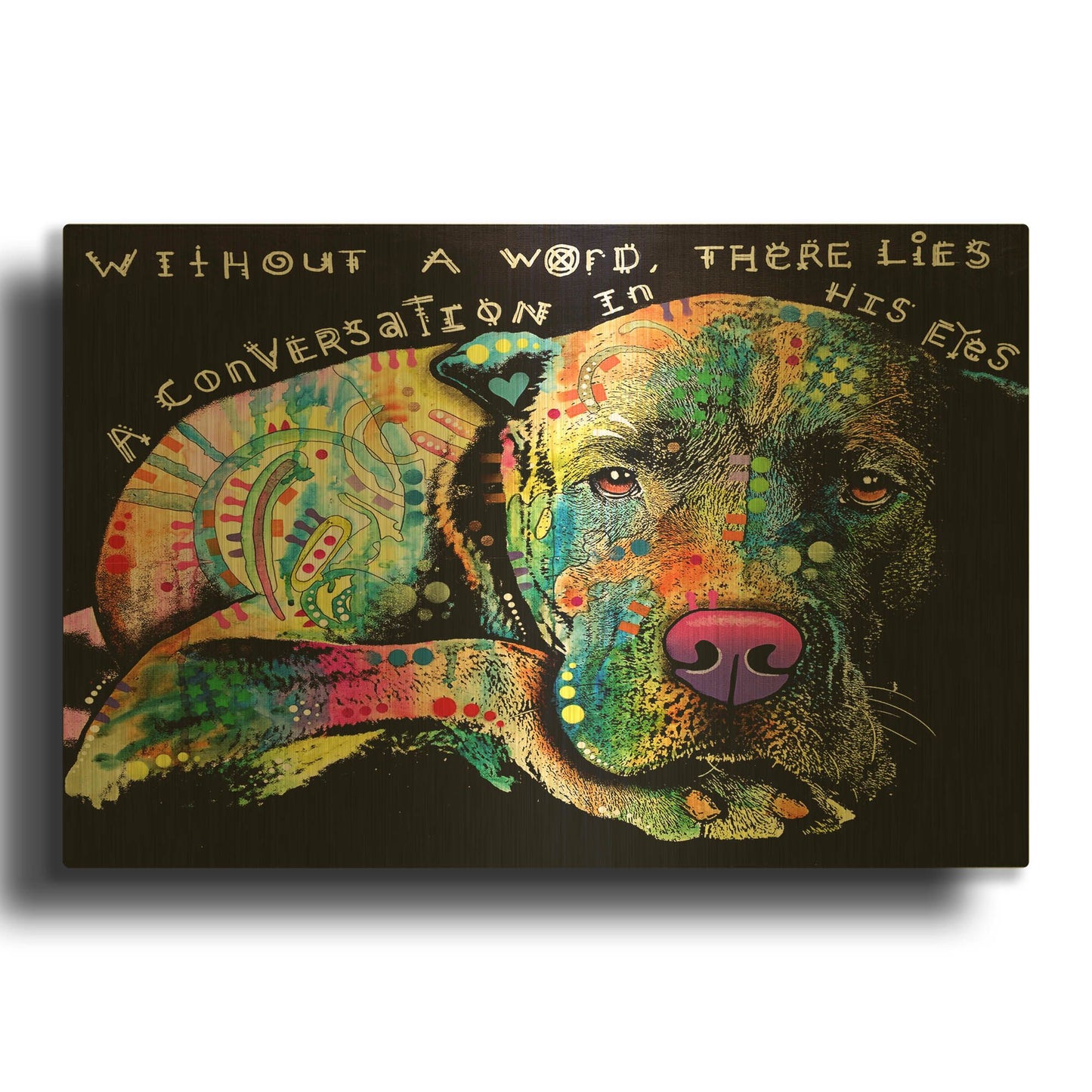 'Without A Word' By Dean Russo Gold Metal Wall Art
