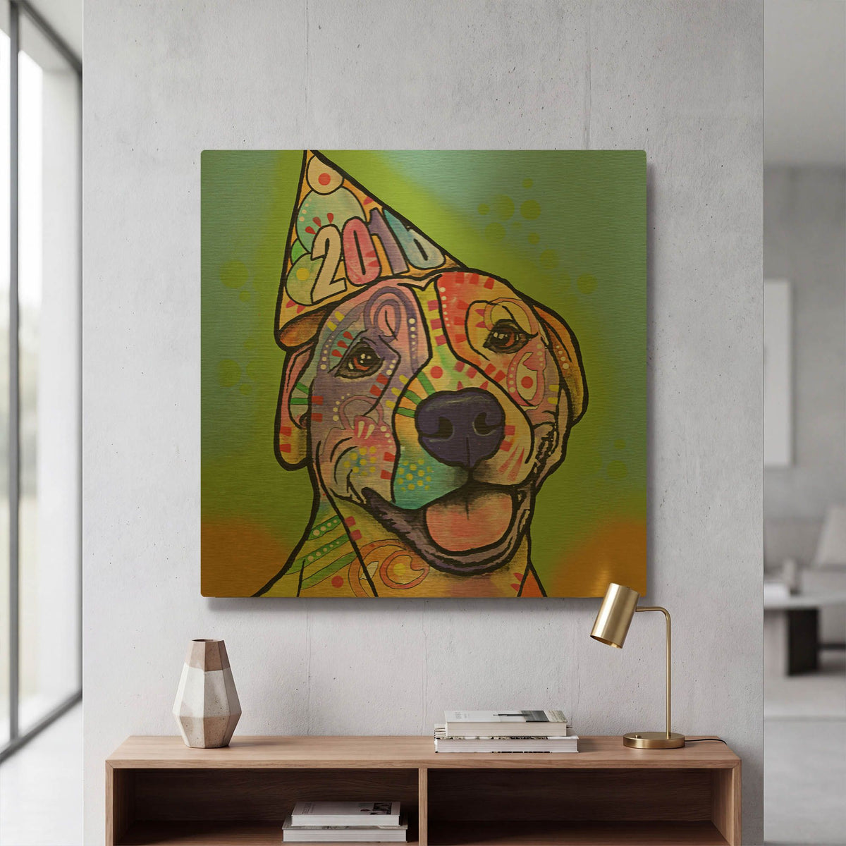 'Calendar Roxy' By Dean Russo Gold Metal Wall Art
