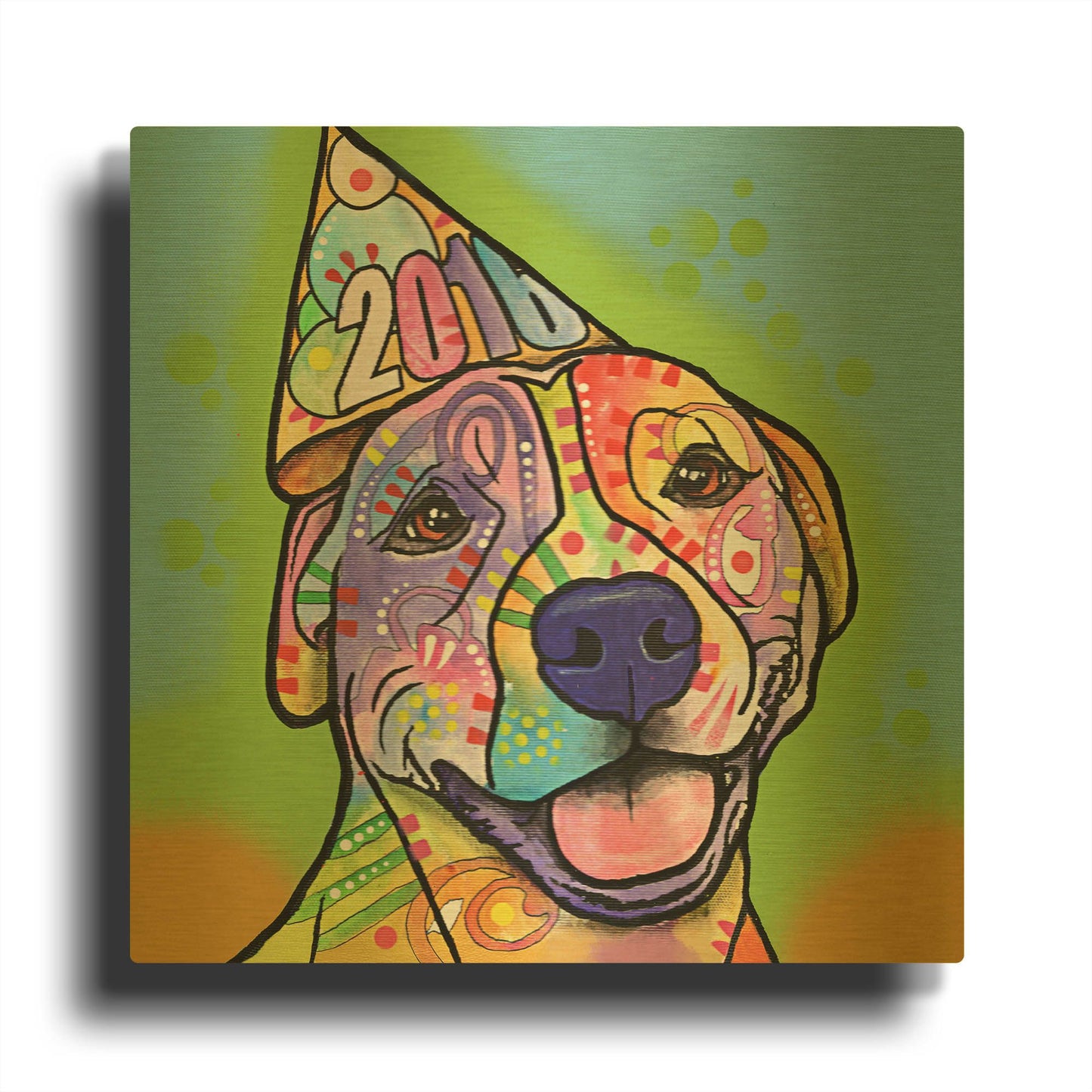 'Calendar Roxy' By Dean Russo Gold Metal Wall Art