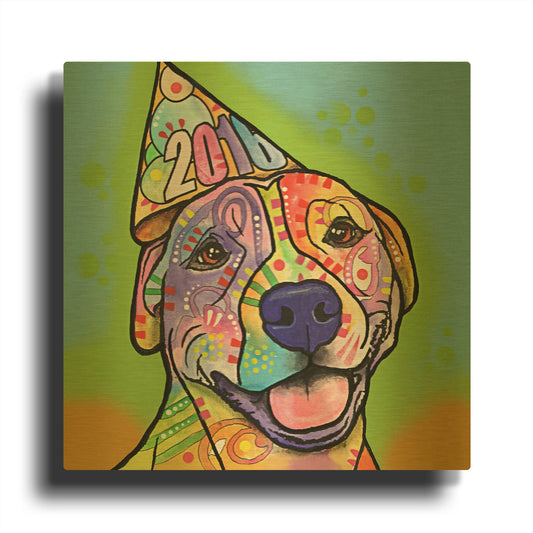 'Calendar Roxy' By Dean Russo Gold Metal Wall Art