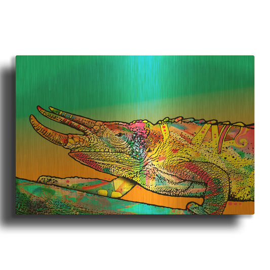 'Chameleon' By Dean Russo Gold Metal Wall Art