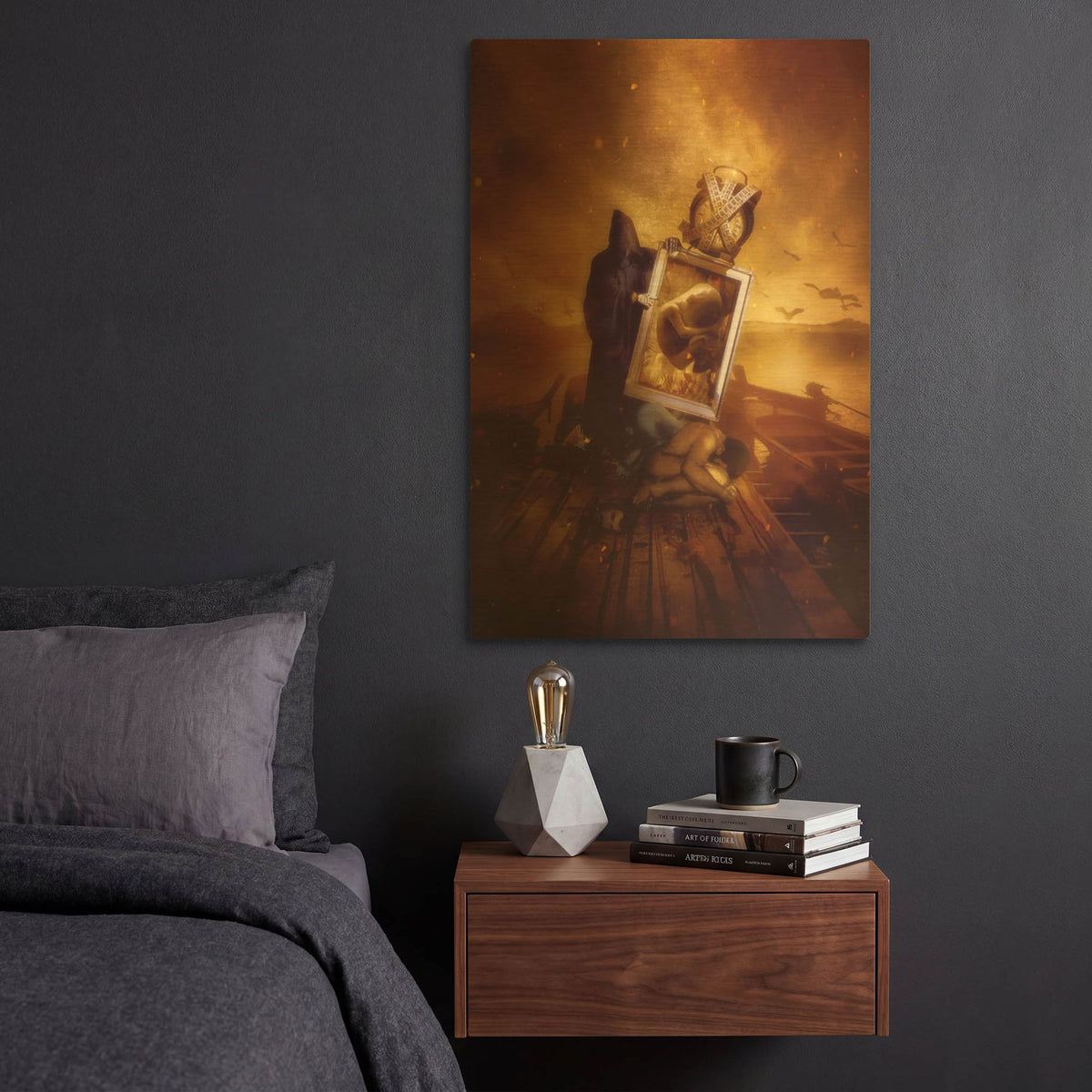 'Speed' By Mario Sanchez Nevado Gold Metal Wall Art