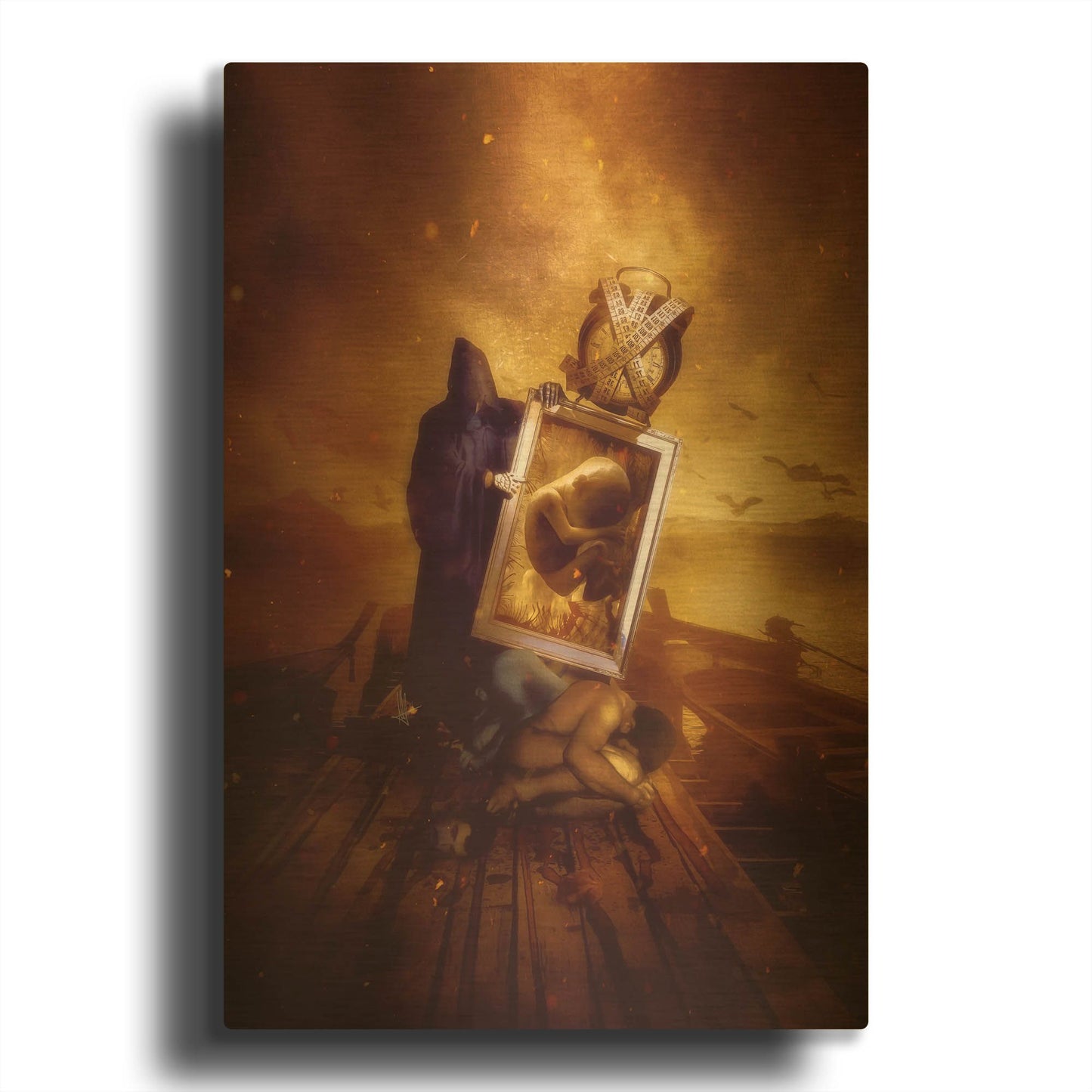 'Speed' By Mario Sanchez Nevado Gold Metal Wall Art