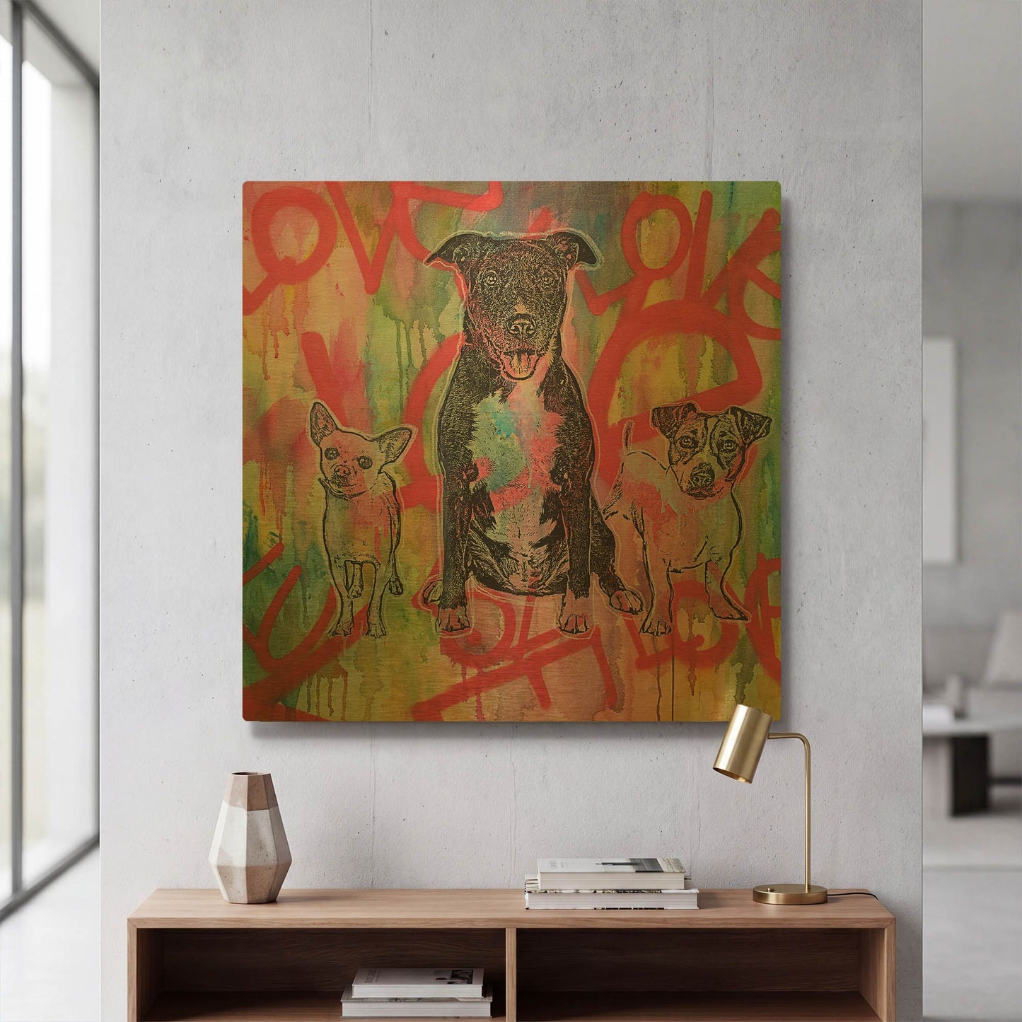 'Tres Amigos' By Dean Russo Gold Metal Wall Art