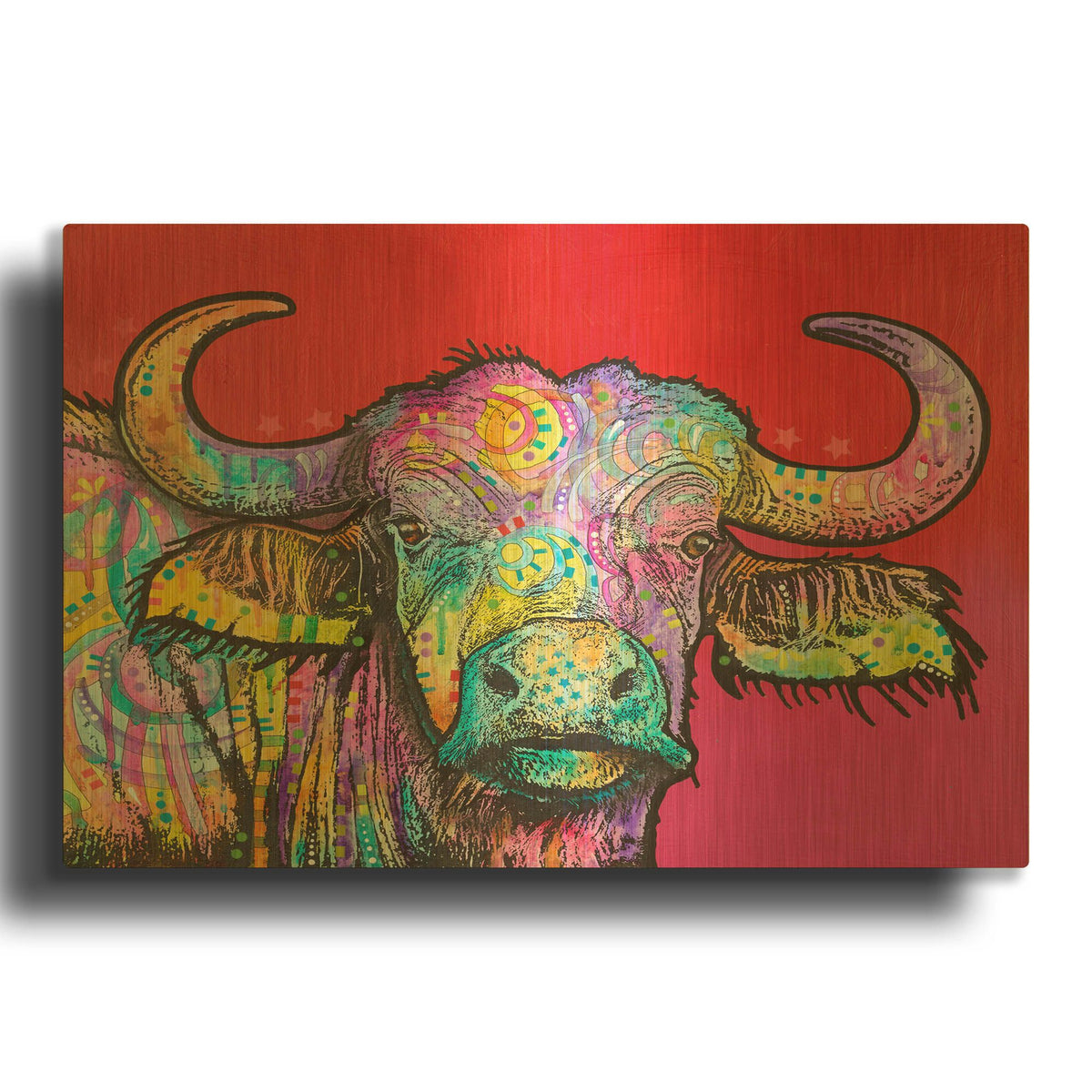 'Wildebeest' By Dean Russo Gold Metal Wall Art