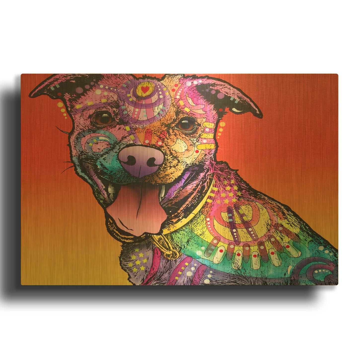 'All Smiles' By Dean Russo Gold Metal Wall Art