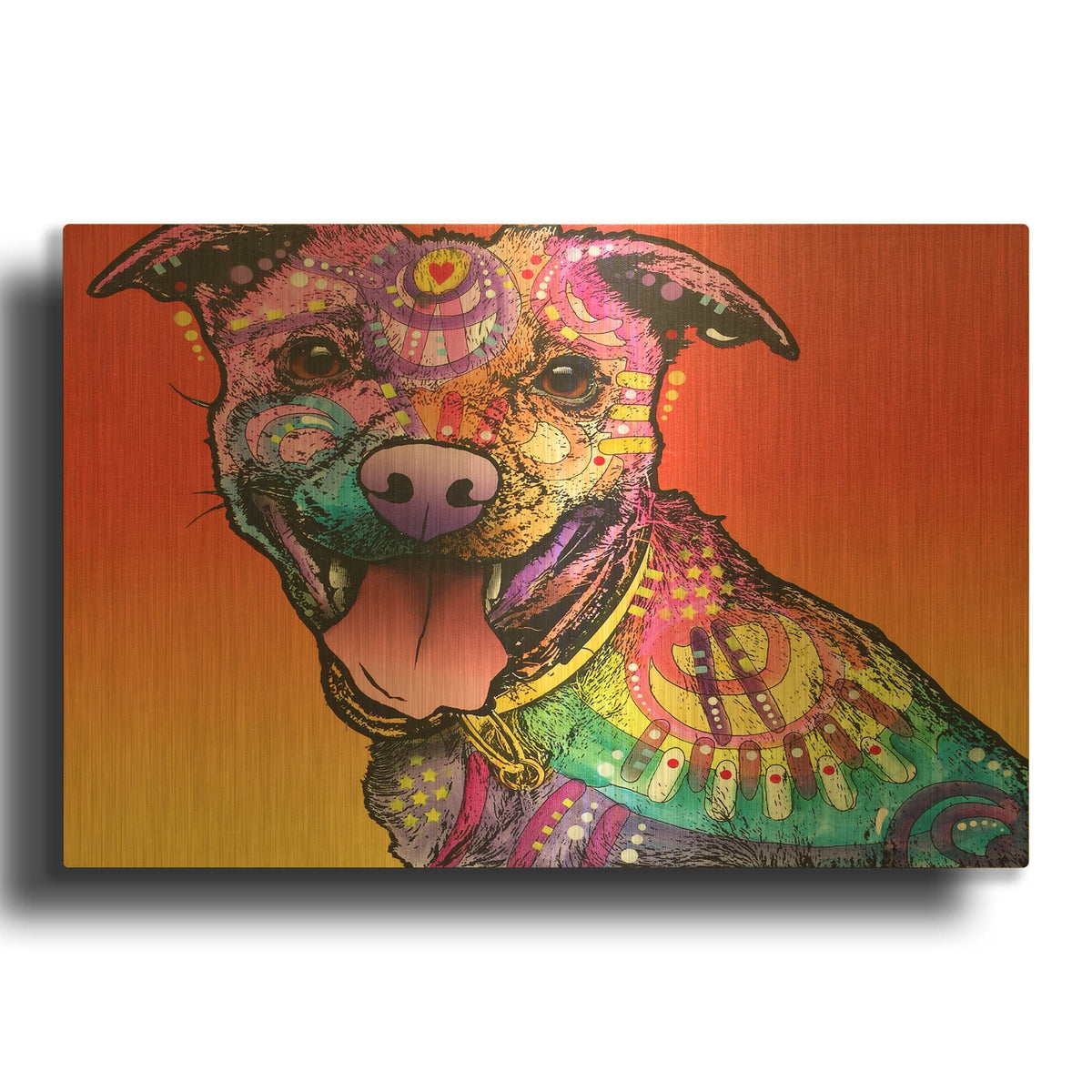 'All Smiles' By Dean Russo Gold Metal Wall Art