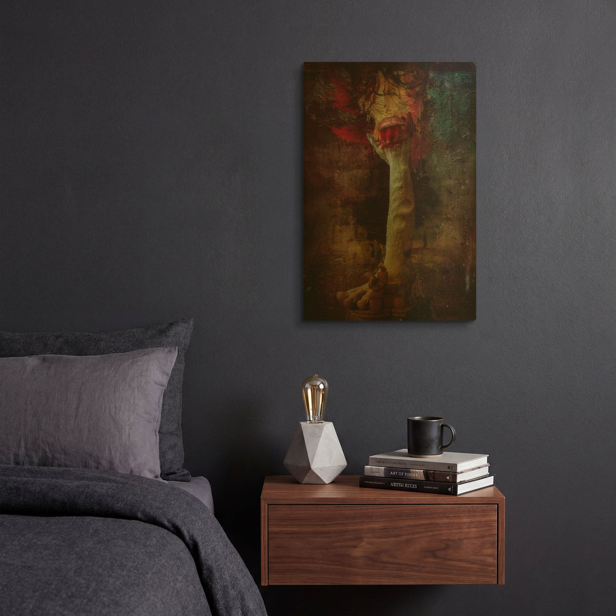 'Taste Of Blood' By Mario Sanchez Nevado Gold Metal Wall Art