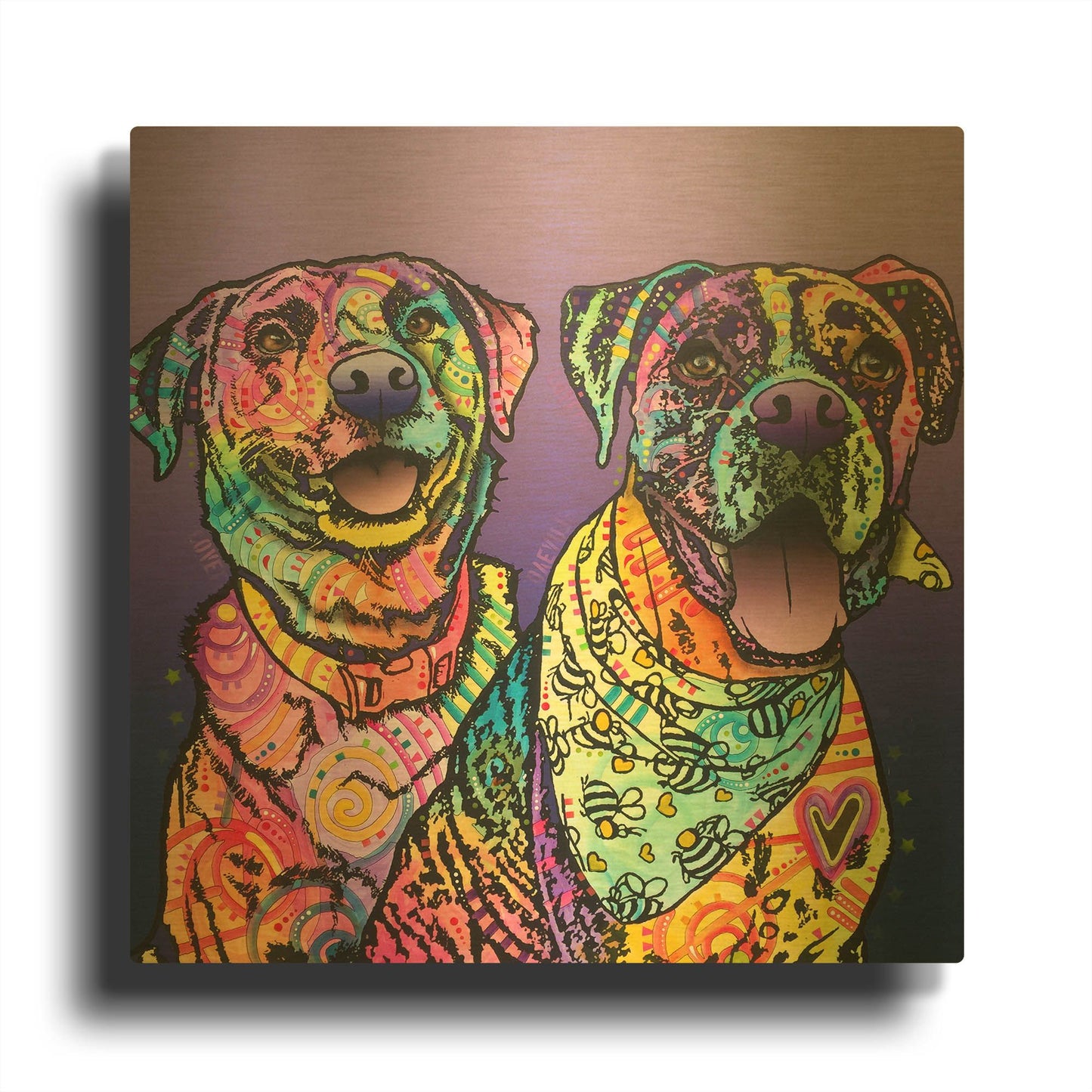 'Peas In A Pod' By Dean Russo Gold Metal Wall Art