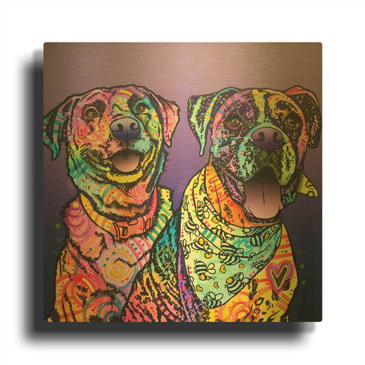 'Peas In A Pod' By Dean Russo Gold Metal Wall Art
