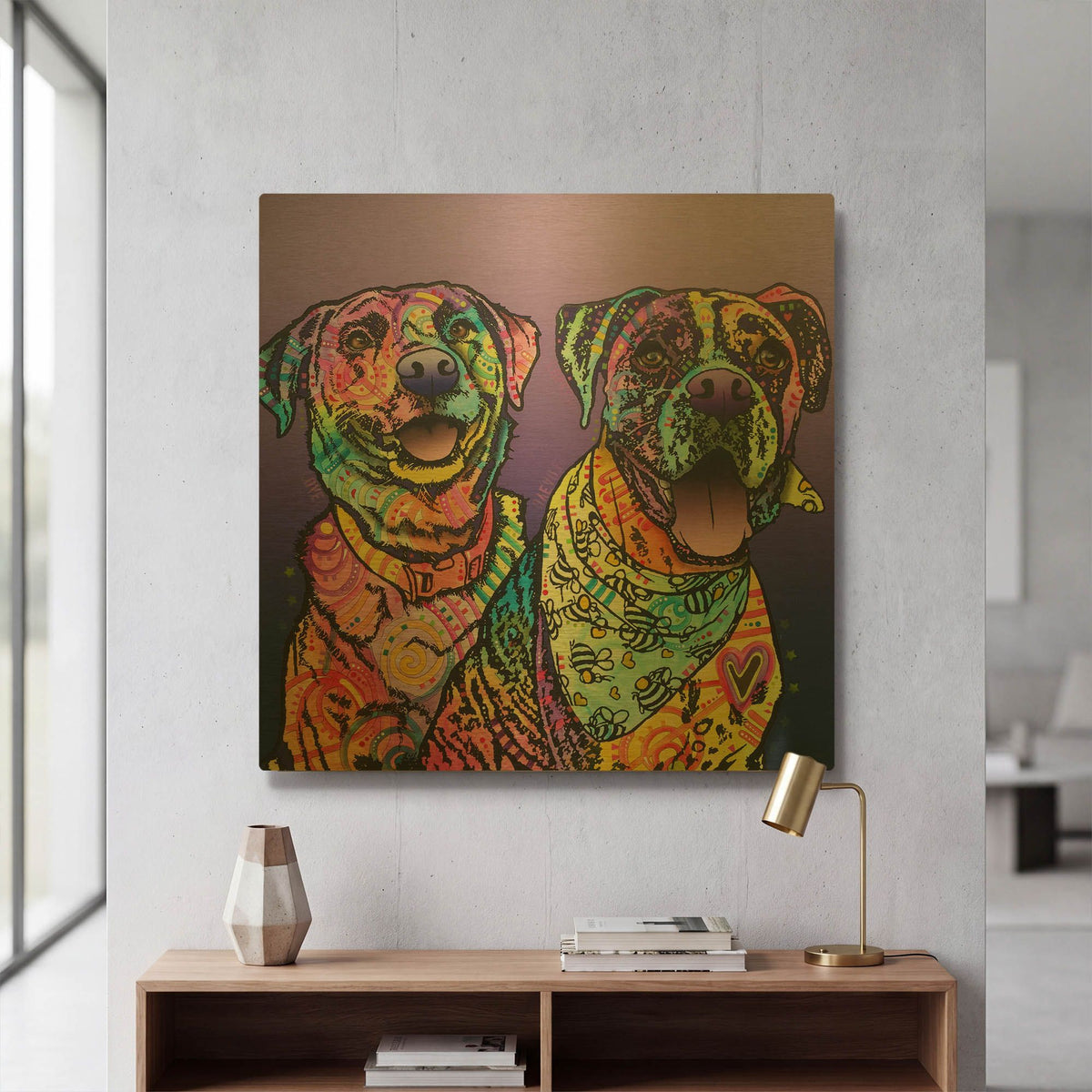 'Peas In A Pod' By Dean Russo Gold Metal Wall Art