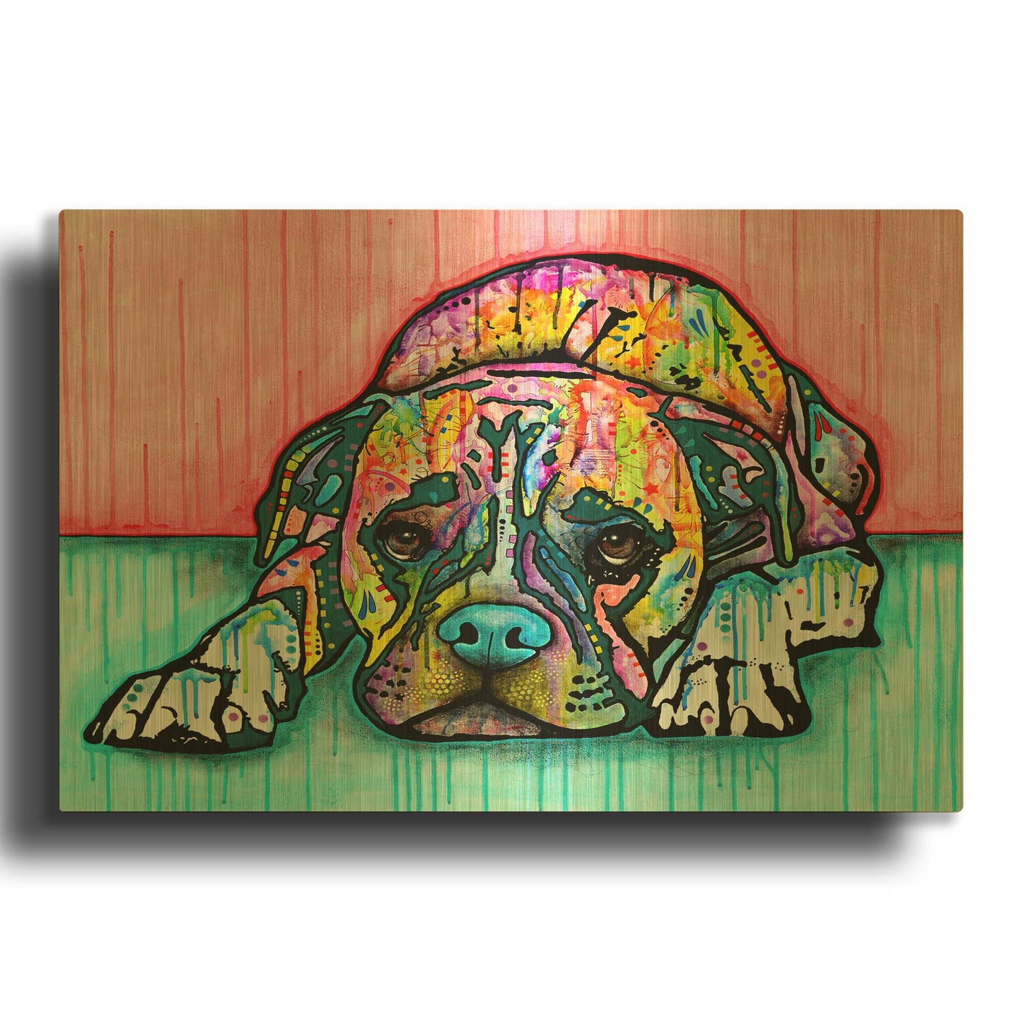 'Lying Boxer' By Dean Russo Gold Metal Wall Art