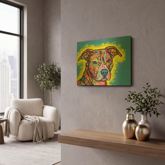 'Painted Pit' By Dean Russo Gold Metal Wall Art