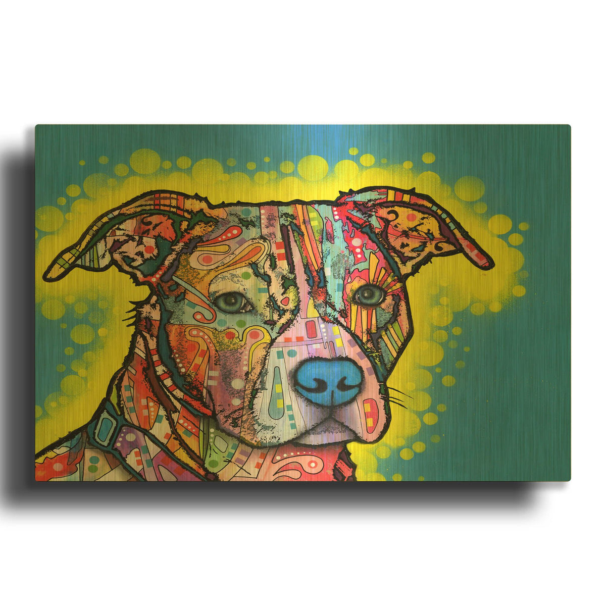 'Painted Pit' By Dean Russo Gold Metal Wall Art