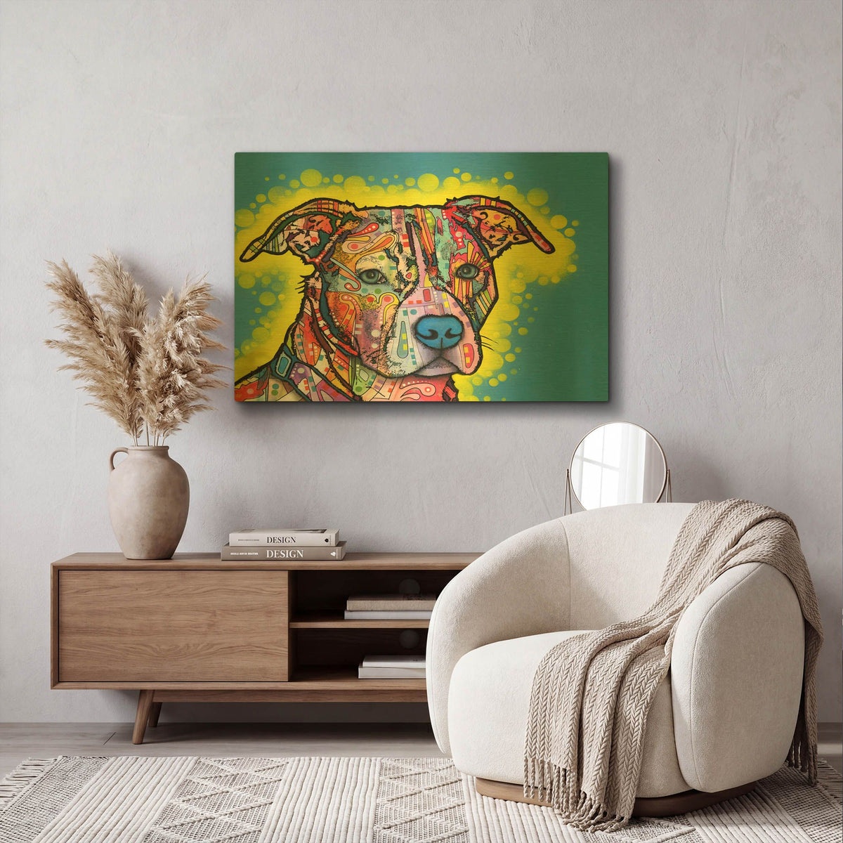 'Painted Pit' By Dean Russo Gold Metal Wall Art