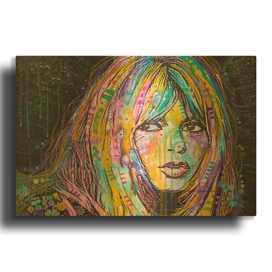 'Bardot1' By Dean Russo Gold Metal Wall Art