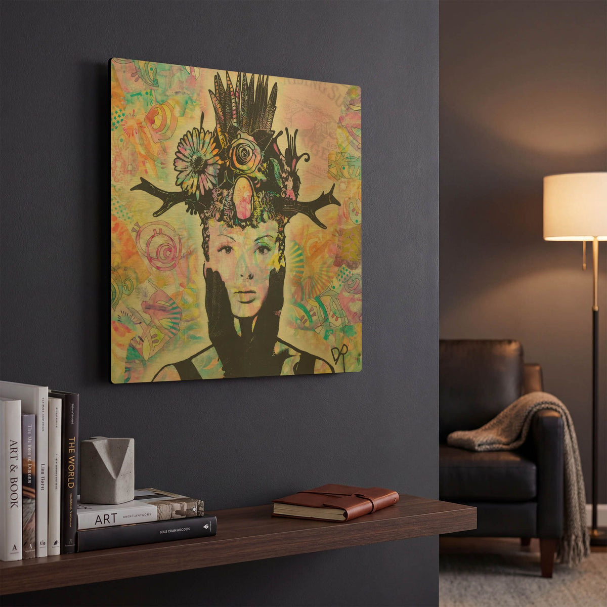 'Lucid' By Dean Russo Gold Metal Wall Art