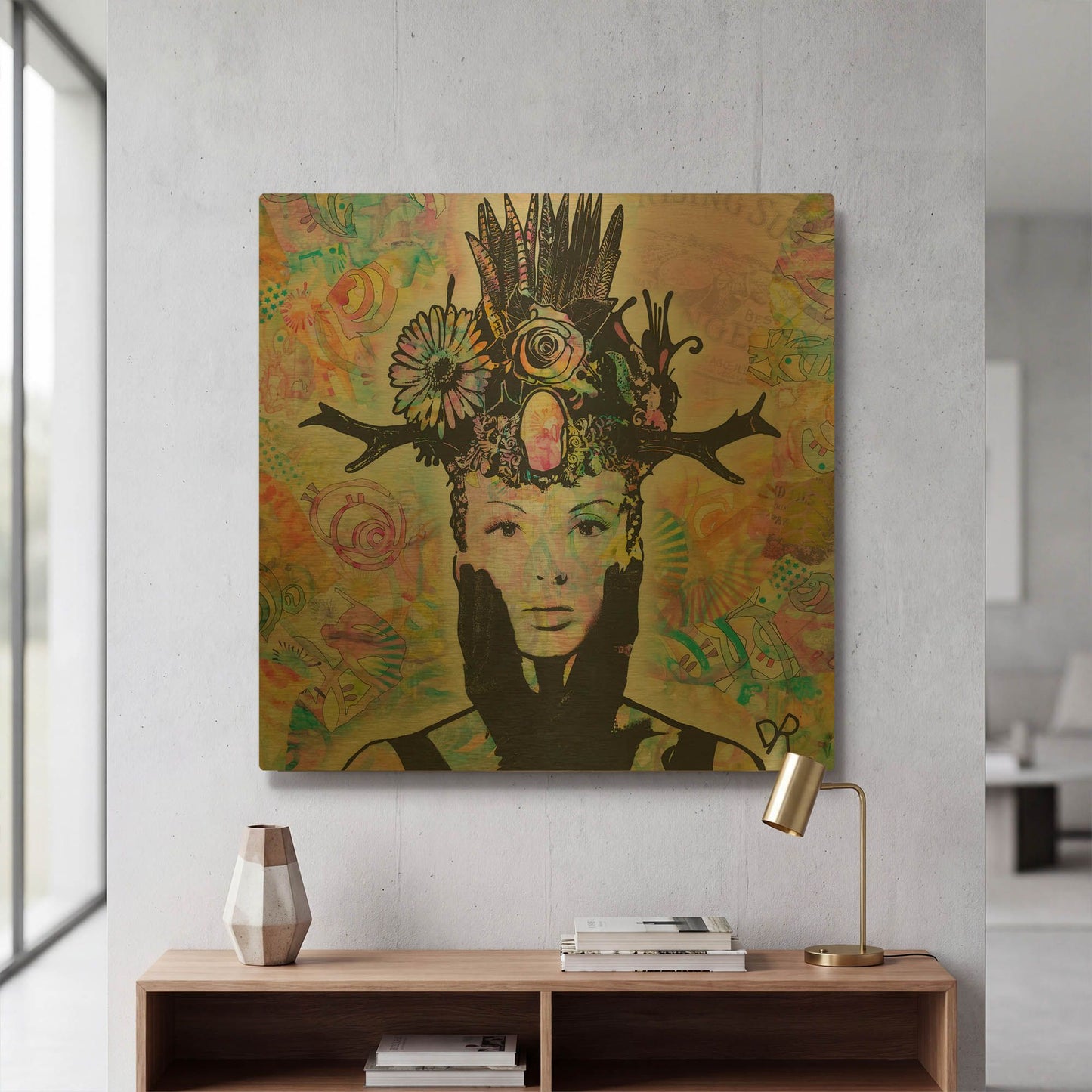 'Lucid' By Dean Russo Gold Metal Wall Art