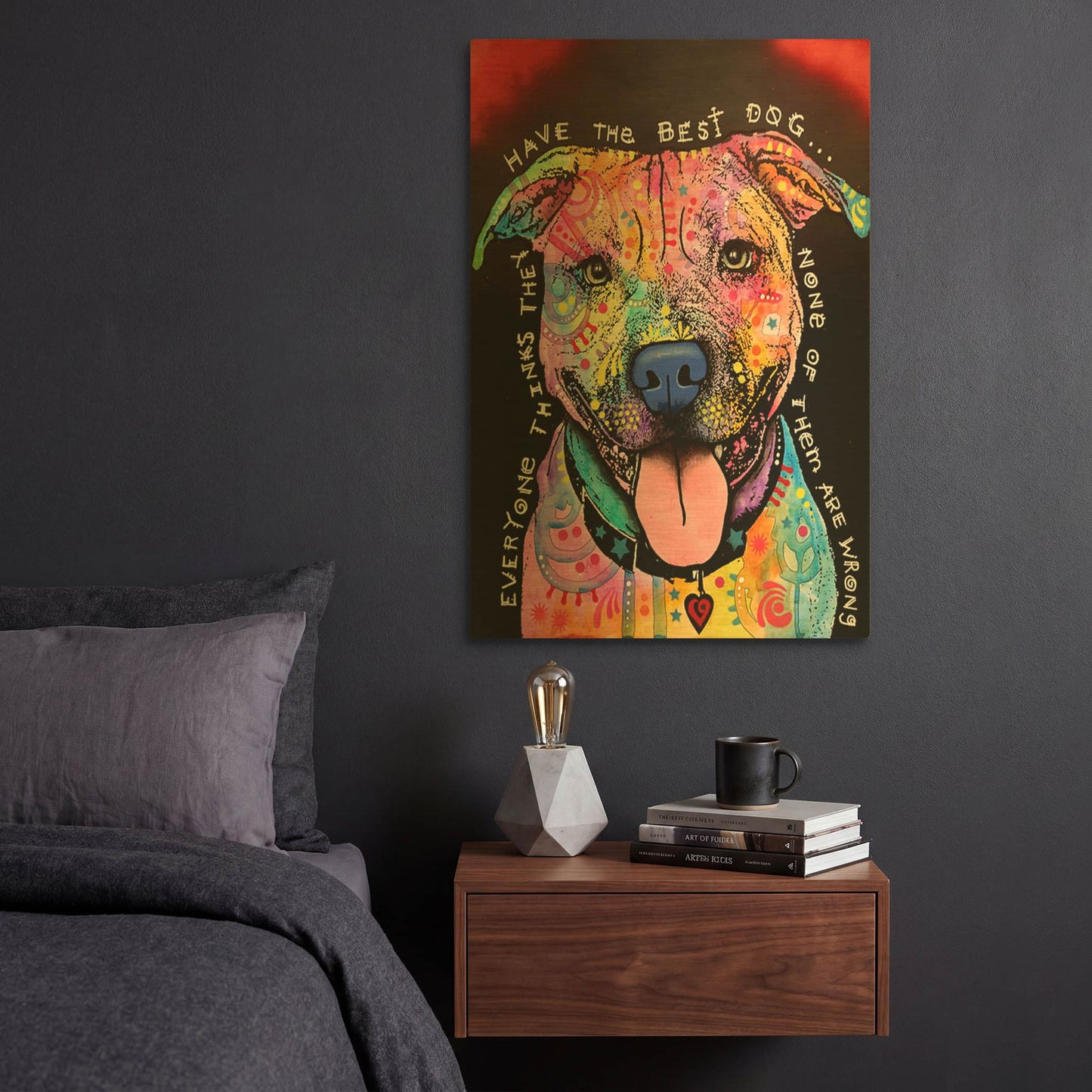 'Best Dog' By Dean Russo Gold Metal Wall Art