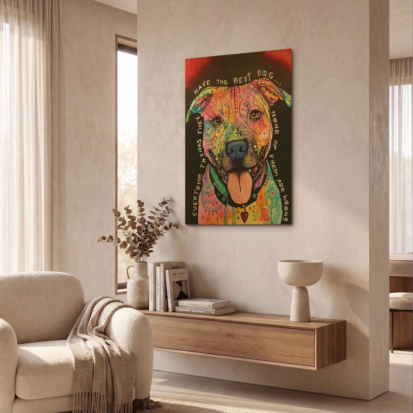 'Best Dog' By Dean Russo Gold Metal Wall Art