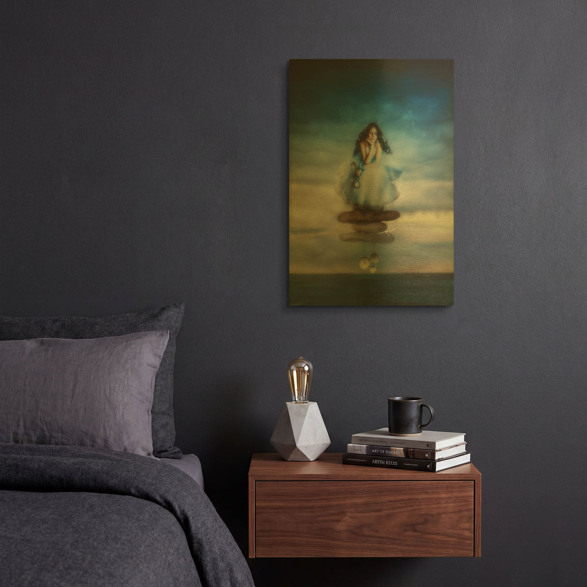 'The Longest Delay' By Mario Sanchez Nevado Gold Metal Wall Art
