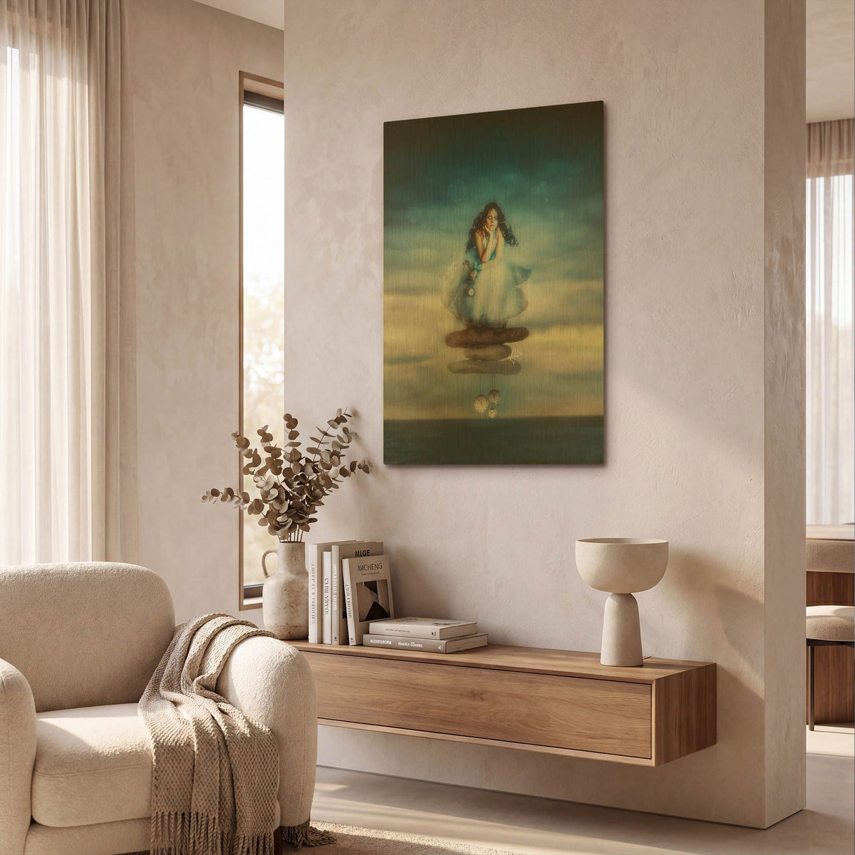 'The Longest Delay' By Mario Sanchez Nevado Gold Metal Wall Art