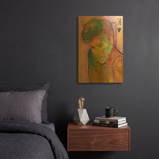 'Purple King' By Dean Russo Gold Metal Wall Art
