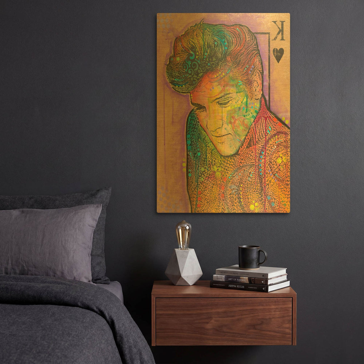 'Purple King' By Dean Russo Gold Metal Wall Art