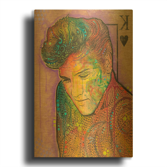 'Purple King' By Dean Russo Gold Metal Wall Art