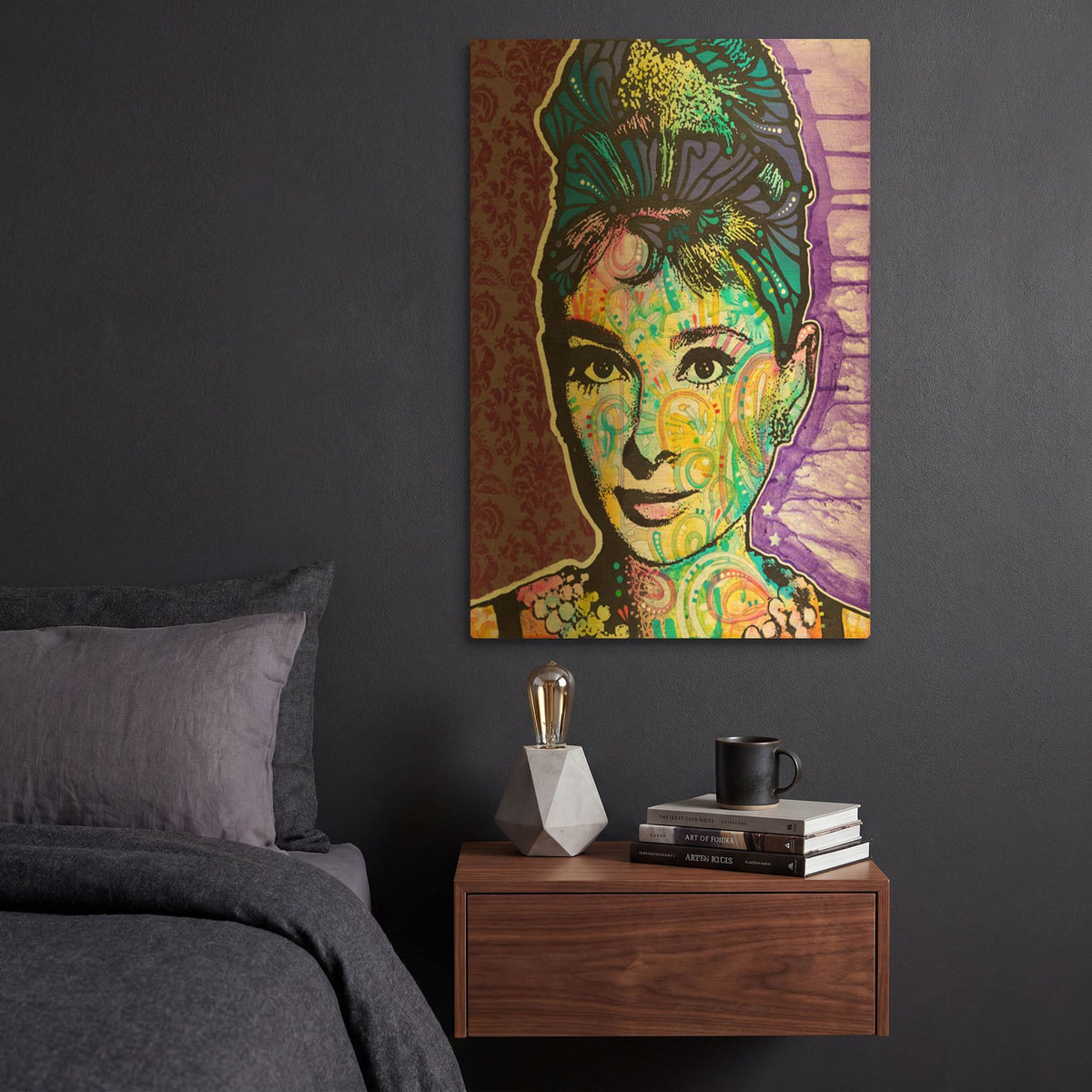 'Audrey 2' By Dean Russo Gold Metal Wall Art