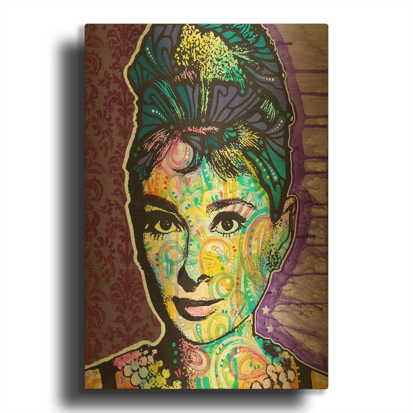 'Audrey 2' By Dean Russo Gold Metal Wall Art