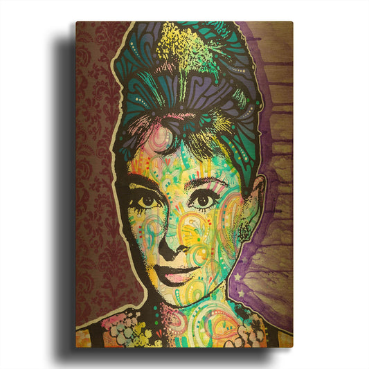 'Audrey 2' By Dean Russo Gold Metal Wall Art